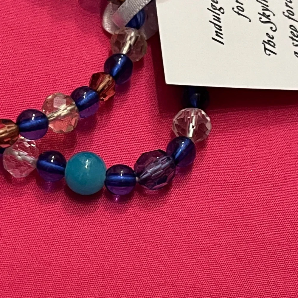 Women's Beaded Watch - Blue and Silver with Rhinestones - NWT